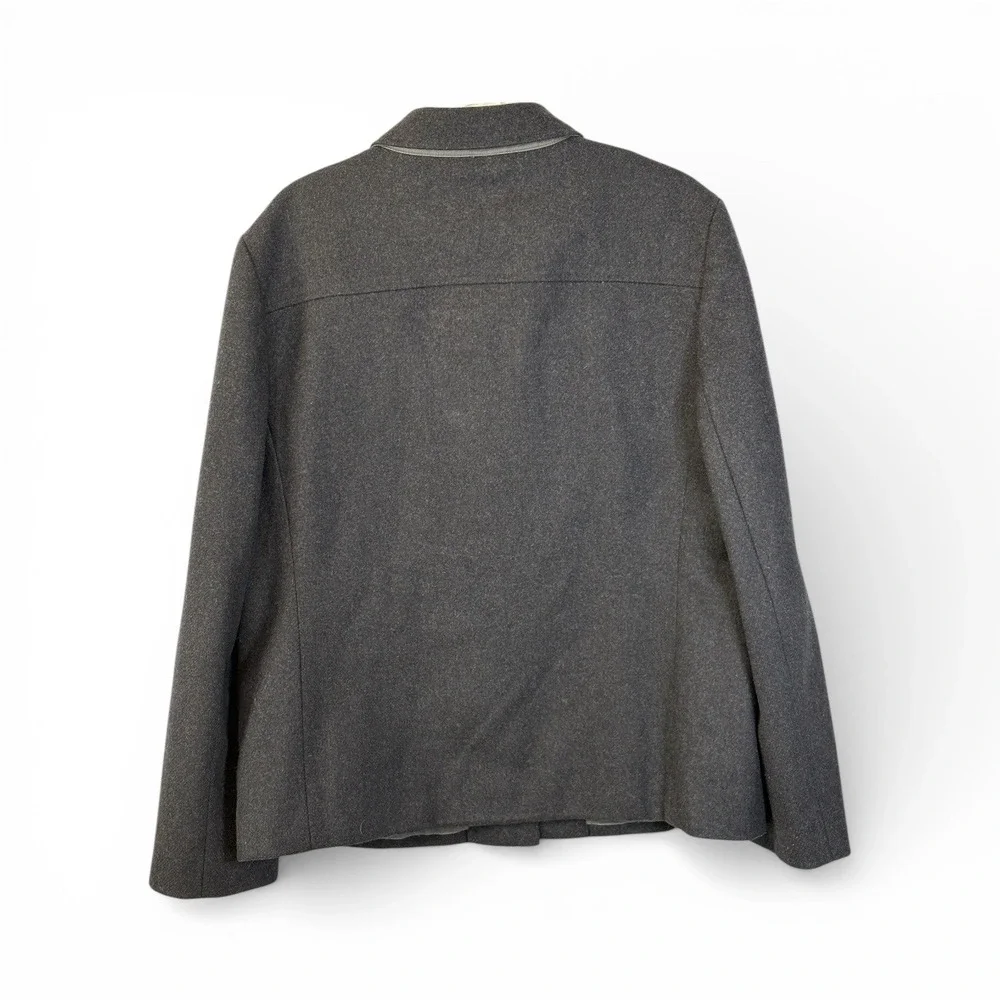J‎ Crew Women's Dark Gray Wool Blend Utility Jacket Size XL
